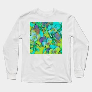 Pastel Pansies Long Sleeve T-Shirt